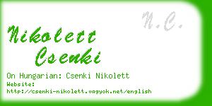 nikolett csenki business card